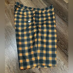 NWOT tattoo golf shorts orange brown and blue color size 42